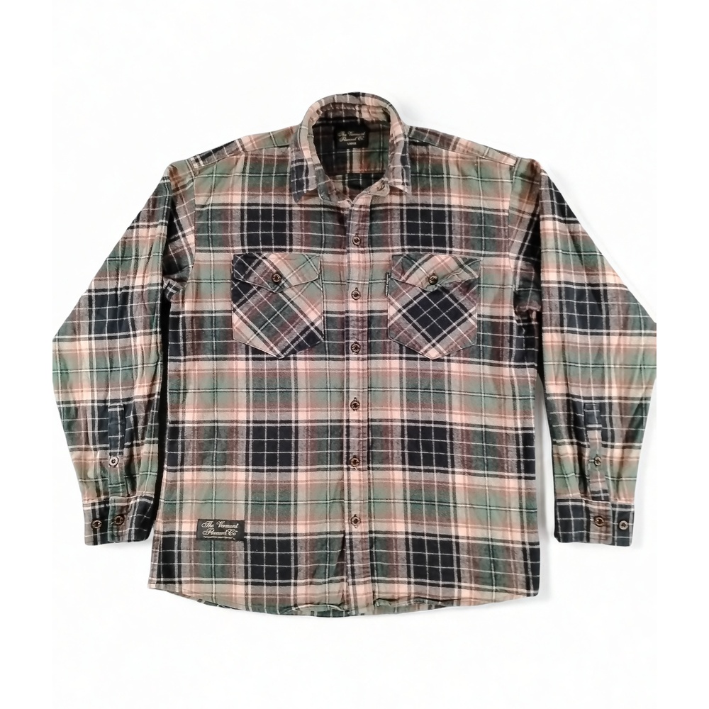 The Vermont Flannel Co Shirt Large USA Cotton Plaid Button Up Gorpcore